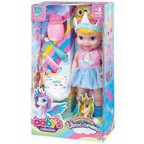 Boneca Babys Collection Unicórnio Super Toys