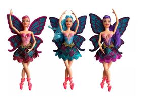 Boneca Bailarina Com Asas Ballet Articulada 30cm E Acessório