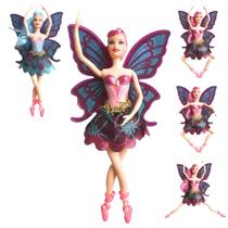 Boneca Bailarina Com Asas De Borboleta Brilhante Articulada Colorida Boneca Bailarina Com Asas De Borboleta Brilhante Articulada Colorida