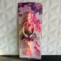 Boneca bailarina com roupa e acessórios com glitter de brinquedo presente dia das crianças