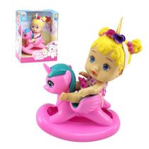 Boneca Balancinho Unicornio Feita em Vinil - Divertoys Boneca Balancinho Unicornio Feita em Vinil - Divertoys