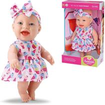 Boneca Bambolinha Bebê 20Cm Vinil Macia Presente Brinquedo Criança 512
