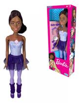 Boneca Barbie 65 Cm Profissões Bailarina Lilás C/ Acessórios
