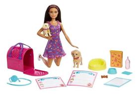 Boneca barbie adota um cachorrinho com acessórios e pets morena original mattel hkd86 Boneca barbie adota um cachorrinho com acessórios e pets morena original mattel hkd86
