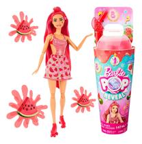 Boneca Barbie Articulada Color Pop Reveal Copo Fruta Slime
