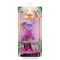 Boneca Barbie Articulada Loira GXF04 - Made to Move - Mattel