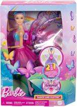 Boneca Barbie Bailarina e Borboleta com - Transformação 2 em 1 com Acessórios Mattel