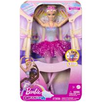 Boneca Barbie Bailarina Loira Vestido Rosa com Luzes - Mattel HLC25