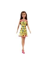 Boneca Barbie Básica Ruiva Vestido Amarelo Brinquedo Menina Presente Mattel