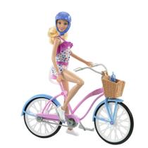 Boneca Barbie Bicicleta Com Acessórios 27Cm Presente Brinquedo Criança HBY28 Mattel