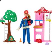 Boneca barbie bombeira com playset Boneca barbie bombeira com playset