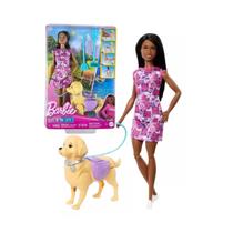 Boneca Barbie Brooklyn Passeio Com Cachorrinho Hwt53 -mattel Boneca Barbie Brooklyn Passeio Com Cachorrinho Hwt53 -mattel