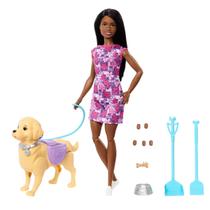 Boneca barbie brooklyn passeio com cachorrinho - mattel hwt53 Boneca barbie brooklyn passeio com cachorrinho - mattel hwt53