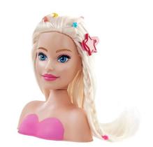 Boneca Barbie Busto Para Pentear Com Acessórios Cabeleireira Mini Barbie