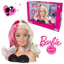 Boneca Barbie Busto Para Pentear Com Acessórios Cabeleireiro Com Secador Cabelo - Pupee