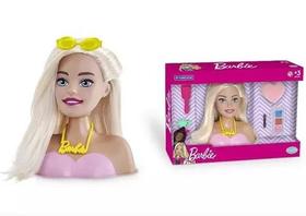 Boneca Barbie Busto Para Pentear Maquiar Vários Acessórios
