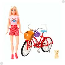 Boneca Barbie C/ Bicicleta E Acessórios HWJ00 - Mattel