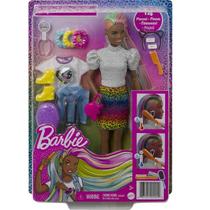 Boneca Barbie Cabelo ARCO-IRIS de Leopardo Negra Mattel GRN80