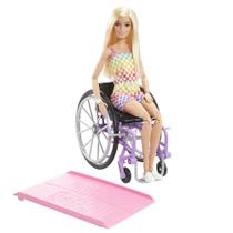 Boneca Barbie cadeira de rodas, acessórios inclusivos - 100% diversão