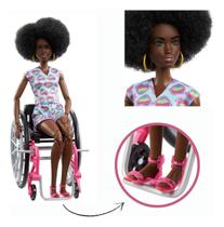 Boneca Barbie Cadeira De Rodas Made To Move Negra 2021 Boneca Barbie Cadeira De Rodas Made To Move Negra 2021