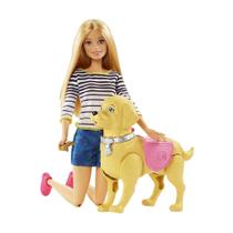 Boneca Barbie Caminhada Com Cachorrinho Pup Mattel