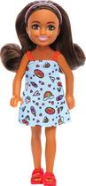 Boneca Barbie Chelsea de 6 polegadas com vestido azul removível Boneca Barbie Chelsea de 6 polegadas com vestido azul removível