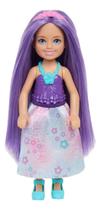 Boneca Barbie Chelsea Dreamtopia Princesa Cabelo Lilás
