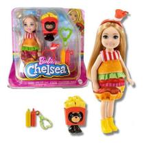 Boneca Barbie Chelsea Fantasia Hamburger E Pet Batata Mattel