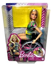 Boneca Barbie Colecionável Articulada Menina Loira Cadeirante - Acompanha Cadeira De Rodas - Fashionistas Doll Número 165 - Mattel