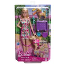 Boneca Barbie com Acessórios - Passeio de Animais com Cadeira de Rodas - Mattel