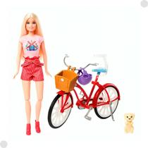 Boneca Barbie Com Bicicleta E Acessórios Hwj00 - Mattel