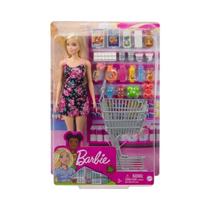 Boneca Barbie com Carrinho de Compras e Acessórios Boneca Barbie com Carrinho de Compras e Acessórios
