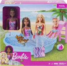 Boneca Barbie Com Piscina Chique Mattel GHL92