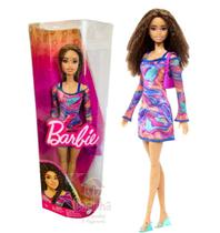 Boneca Barbie Com Sardas E Vestido Colorido Mattel