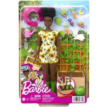 Boneca Barbie Conjunto Jardinagem com Coelhinho Mattel HCD45
