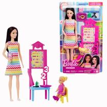 Boneca Barbie Conjunto Professora e Aluna Loira Mattel
