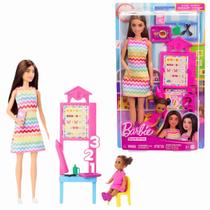 Boneca Barbie Conjunto Professora e Aluna Morena Mattel