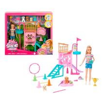 Boneca Barbie Conjunto Treinadora De Cachorros HRM10 -Mattel