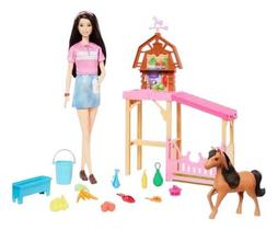 Boneca Barbie Cuidado De Poneis Com Renee De Luxo Horse