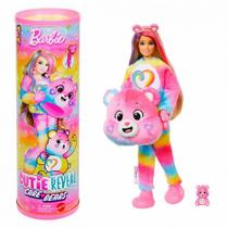 Boneca Barbie Cutie Reveal Care Bears com Pet e 10 Surpresas Urso Rosa JFV59 JFV60 - Mattel