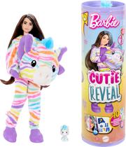 Boneca Barbie Cutie Reveal Color Dream Rainbow Zebra com Acc