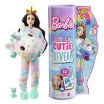Boneca Barbie Cutie Reveal Fantasy Unicorn com 10 surpresas