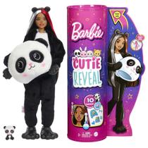 Boneca Barbie Cutie Reveal Panda - 10 Surpresas e Fantasia de Pelúcia
