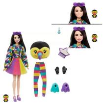 Boneca Barbie Cutie Reveal série Selva com Tucano - Mattel - 194735106783