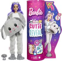 Boneca Barbie Cutie Roupa de Pelúcia Animal com10 surpresas - +3 anos