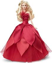 Boneca Barbie de Férias 2022 Loira, Série Colecionável, Suporte e Embalagem Exibível