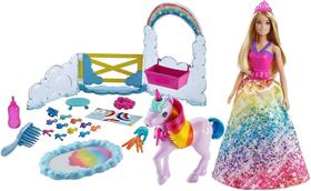 Boneca Barbie Dreamtopia Arco Iris com Animal - GTG01 MATTEL