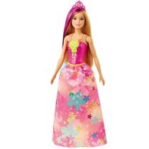 Boneca Barbie Dreamtopia Princesa Loira Vestido Flores Gjk12 - Mattel