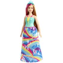 Boneca Barbie Dreamtopia Princess Curvy GJK16 - Cabelo Rosa - 3 a 7 Anos