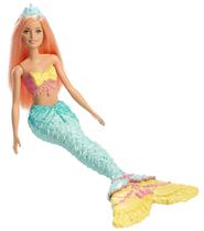 Boneca Barbie Dreamtopia Sereia Coral Hair - Com Roupa de Doces